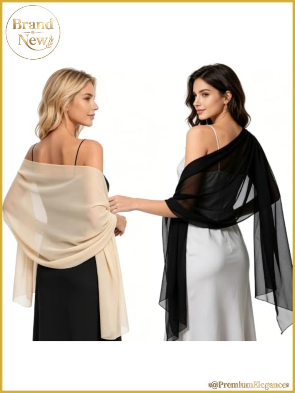 Chiffon Shawls & Wraps for Women Lightweight Wedding Evening Dress Cover Up